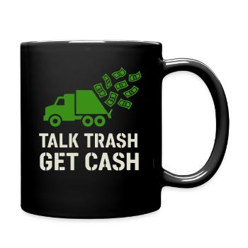 Garbage Truck Driver Garbage Dad Hero Pickup Truck - Full Colour Mug - black - Right