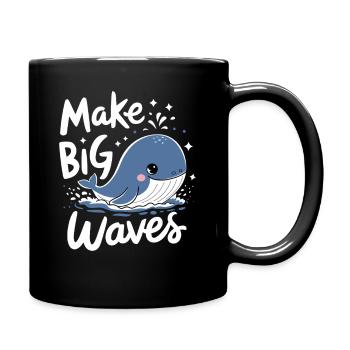 Ocean Protection: Big Waves Hit With - Full Colour Mug - black - Right