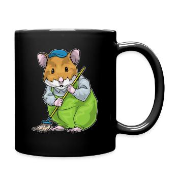 Balai de nettoyage pour hamster - Mug uni - noir - Droite