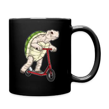 Scooter tortue - Mug uni - noir - Droite