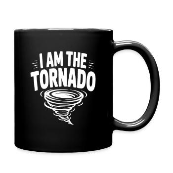 Ich bin der Tornado - Tasse einfarbig - Schwarz - Rechts