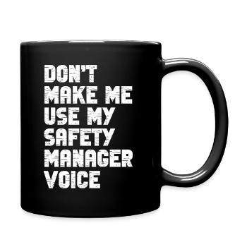 Responsable de la sécurité disant que le travail du service de sécurité est drôle - Mug uni - noir - Droite