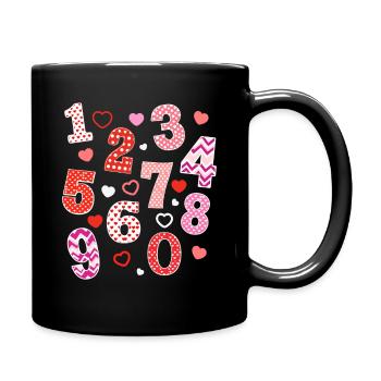 Collection de nombres « Number Day Playful Heart » - Mug uni - noir - Droite