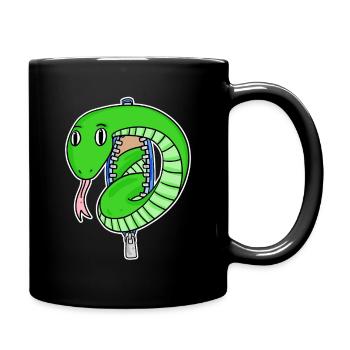 serpent mignon - Mug uni - noir - Droite