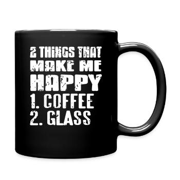 Proud Dad And Skilled Glazier Nothing Scares Me - Full Colour Mug - black - Right