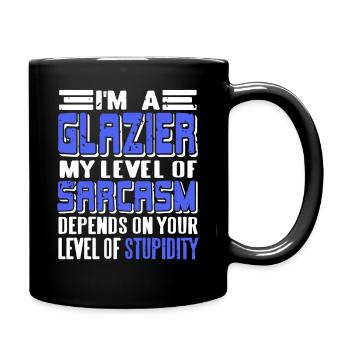 Glazier Bold Clean Trade Pride Minimalist - Full Colour Mug - black - Right