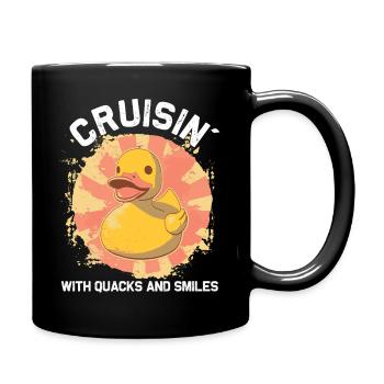 Rubber duck crew enjoys cruise - Full Colour Mug - black - Right