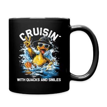 Rubber duck crew enjoys cruise - Full Colour Mug - black - Right