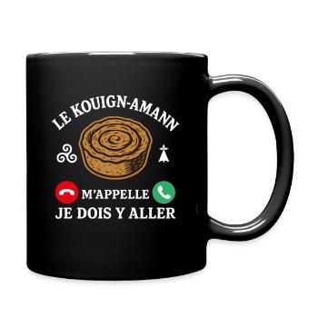 Bretagne Kouign-Amann – Humor & bretonischer Stolz - Tasse einfarbig - Schwarz - Rechts