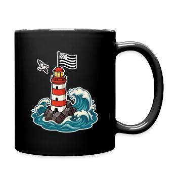 Bretagne Phare Breton Gwenn ha Du Fierté Bretonne - Tasse einfarbig - Schwarz - Rechts