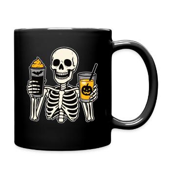 Halloween Skeleton Drinks - Full Colour Mug - black - Right