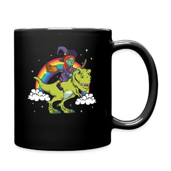 Sorcière Halloween Dinosaure Tyrannosaure T-Rex - Mug uni - noir - Droite