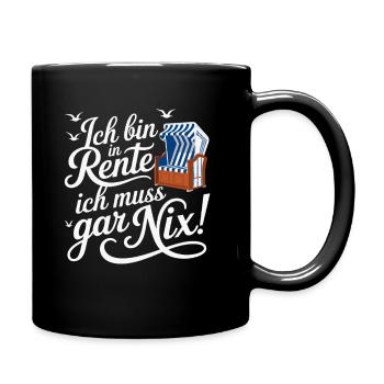 I'm retired. I don't have to do anything! Beach chair - Full Colour Mug - black - Right