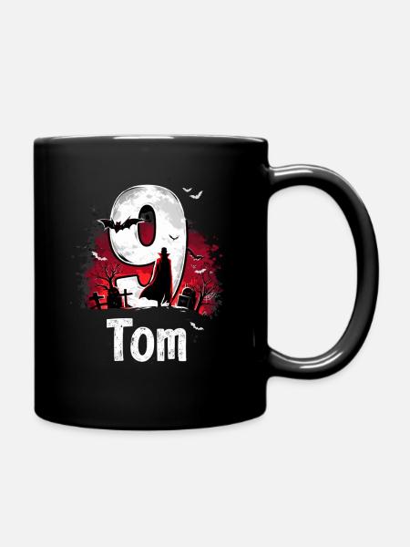 Halloween Scary Ghost Night Design - Full Colour Mug - black