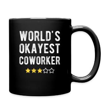 Le meilleur collègue du monde, une drôle de phrase de bureau - Mug uni - noir - Droite