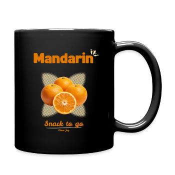 Tangerine | Snack To Go | Citrus Joy - Full Colour Mug - black - Right