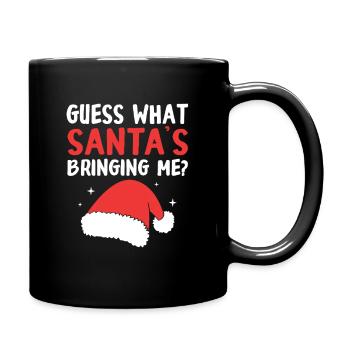 Babyparty Weihnachten werdende Eltern - Tasse einfarbig - Schwarz - Rechts
