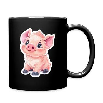 Pig Piglet - Full Colour Mug - black - Right