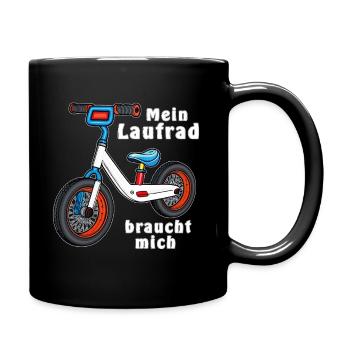 Mon vélo d'équilibre a besoin de moi - Mug uni - noir - Droite