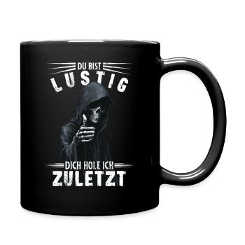 Grim Reaper Saying You're Funny Skull Motif - Full Colour Mug - black - Right