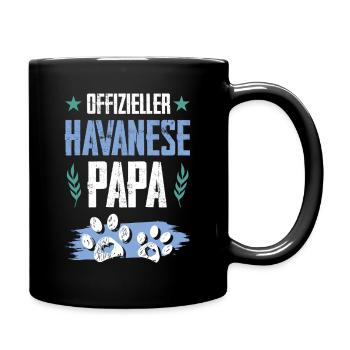 Papa chien bichon havanais - Mug uni - noir - Droite