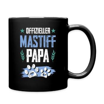 mastiff hunde papa - Tasse einfarbig - Schwarz - Rechts