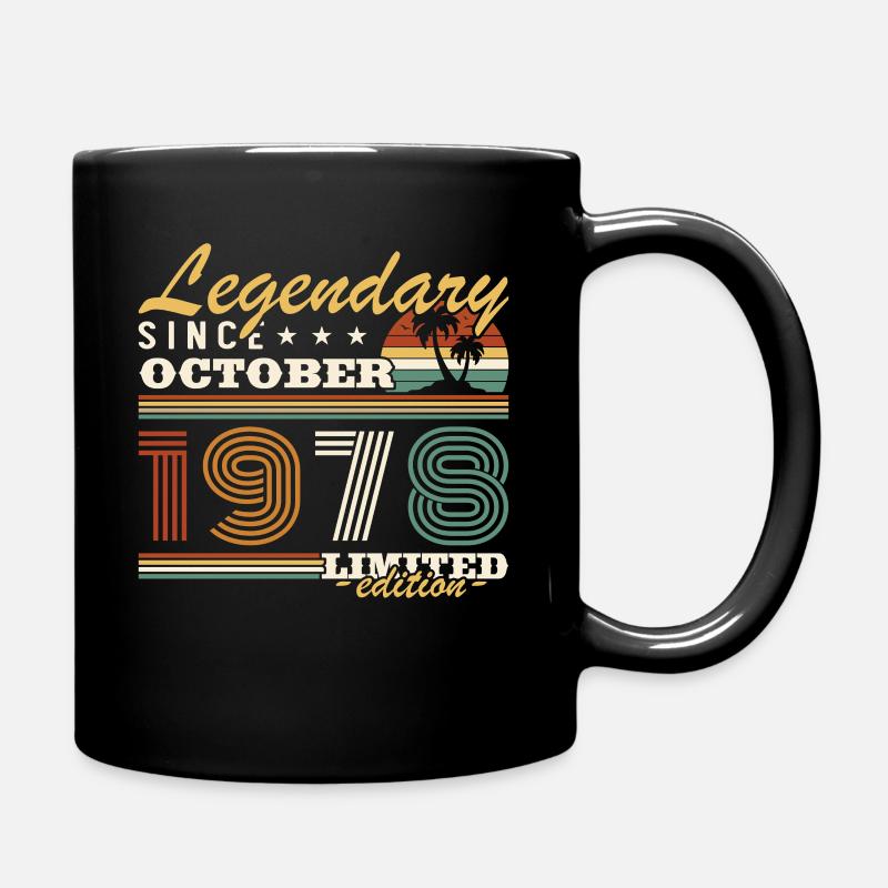 Octobre 1978 Vinatge Retro Cadeau Anniversaire - Mug uni - noir