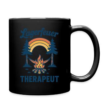 Campfire Therapist Camper Design for Camping - Full Colour Mug - black - Right