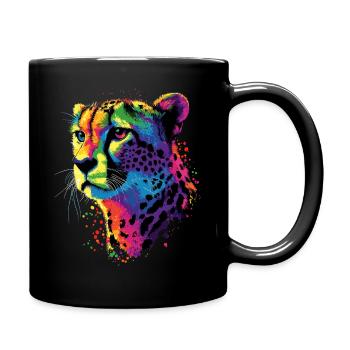 Cheetah Cheetah Big Cat Cat Lover Cheetah - Full Colour Mug - black - Right