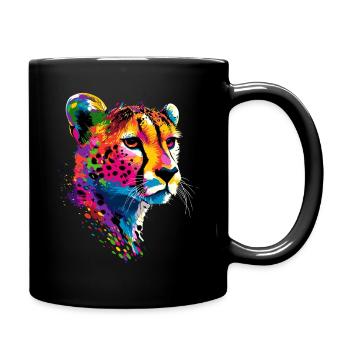 Cheetah Cheetah Big Cat Cat Lover Cheetah - Full Colour Mug - black - Right
