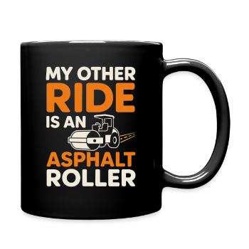Straßenbauteam Asphalt Betonmannschaft - Tasse einfarbig - Schwarz - Rechts
