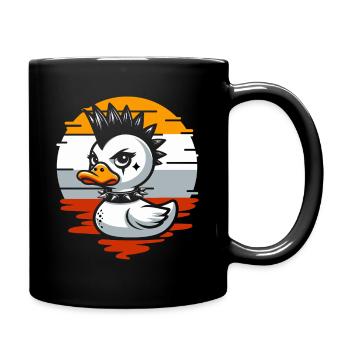 Punk Ducks Illustration - Mug uni - noir - Droite