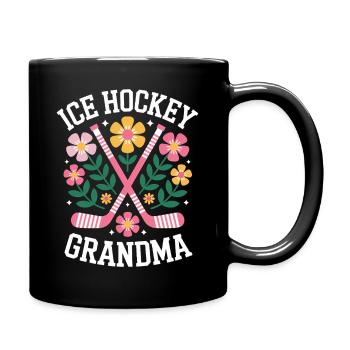 Eishockey Spruch Oma Eishockey Geschenk - Full Colour Mug - black - Right