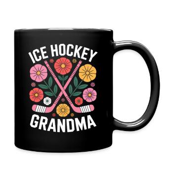 Eishockey Spruch Oma Eishockey Geschenk - Full Colour Mug - black - Right