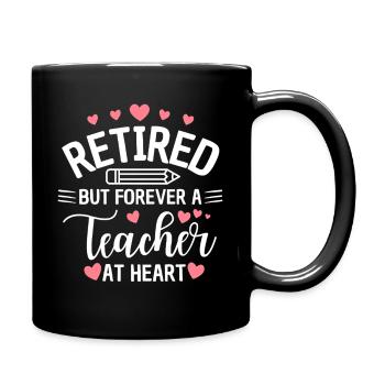 Enseignant à la retraite Enseignant cardiaque Retraite - Mug uni - noir - Droite