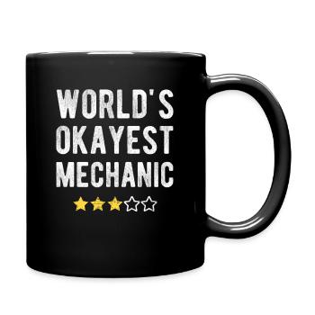 World's Okayest Mechanic Mechanic humor - Full Colour Mug - black - Right