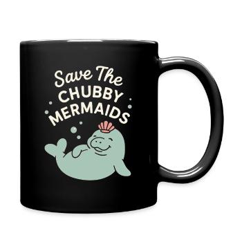 Manatee enthusiast sea beef lover salad love - Full Colour Mug - black - Right