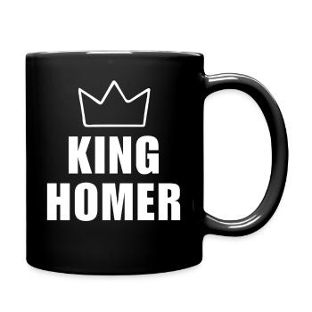 Nom d’Homère avec lettre H - Chemise de la Couronne du Roi - Mug uni - noir - Droite