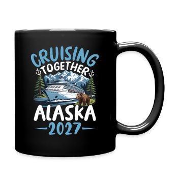 Alaska Cruise Ship Adventure 2023 - Full Colour Mug - black - Right