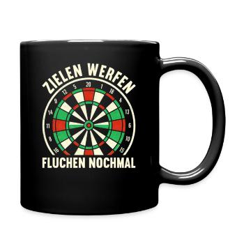 Fléchettes Fléchettes Jeu de fléchettes Lecteur de fléchettes - Mug uni - noir - Droite