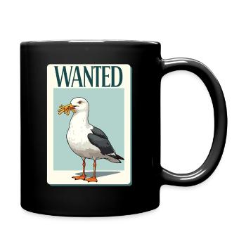 Je recherche une mouette avec des frites - Mug uni - noir - Droite
