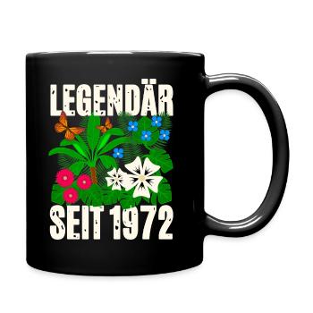 Légendaire depuis 1972 Fleurs - Mug uni - noir - Droite