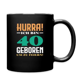 Funny 40th Birthday Gift Birthday Shirt - Full Colour Mug - black - Right