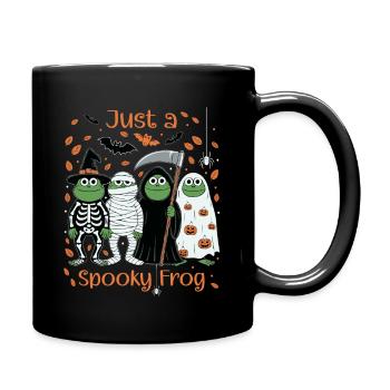 Grenouilles effrayantes avec des motifs d’Halloween - Mug uni - noir - Droite