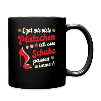 Weihnachtsgeschenk Frauen Plätzchen Lustig Idee - Tasse einfarbig - Schwarz - Rechts
