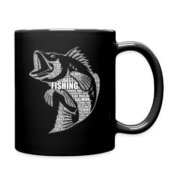 Mot Pêche Art Cadeau Design - Mug uni - noir - Droite