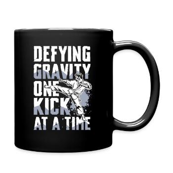 Unleash gravity with every kick - Full Colour Mug - black - Right
