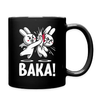 Sortez du contact social inutile Baka Anime - Mug uni - noir - Droite