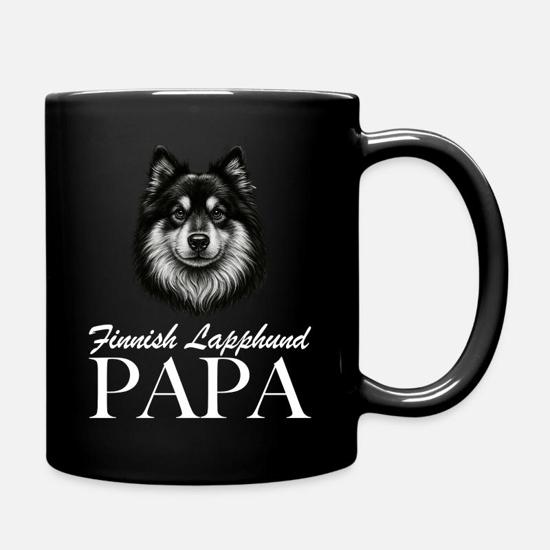 Finnischer Lapphund Papa - Tasse einfarbig - Schwarz