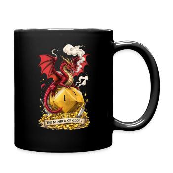 Dragon on W20 – Number of Glory Cartoon - Full Colour Mug - black - Right